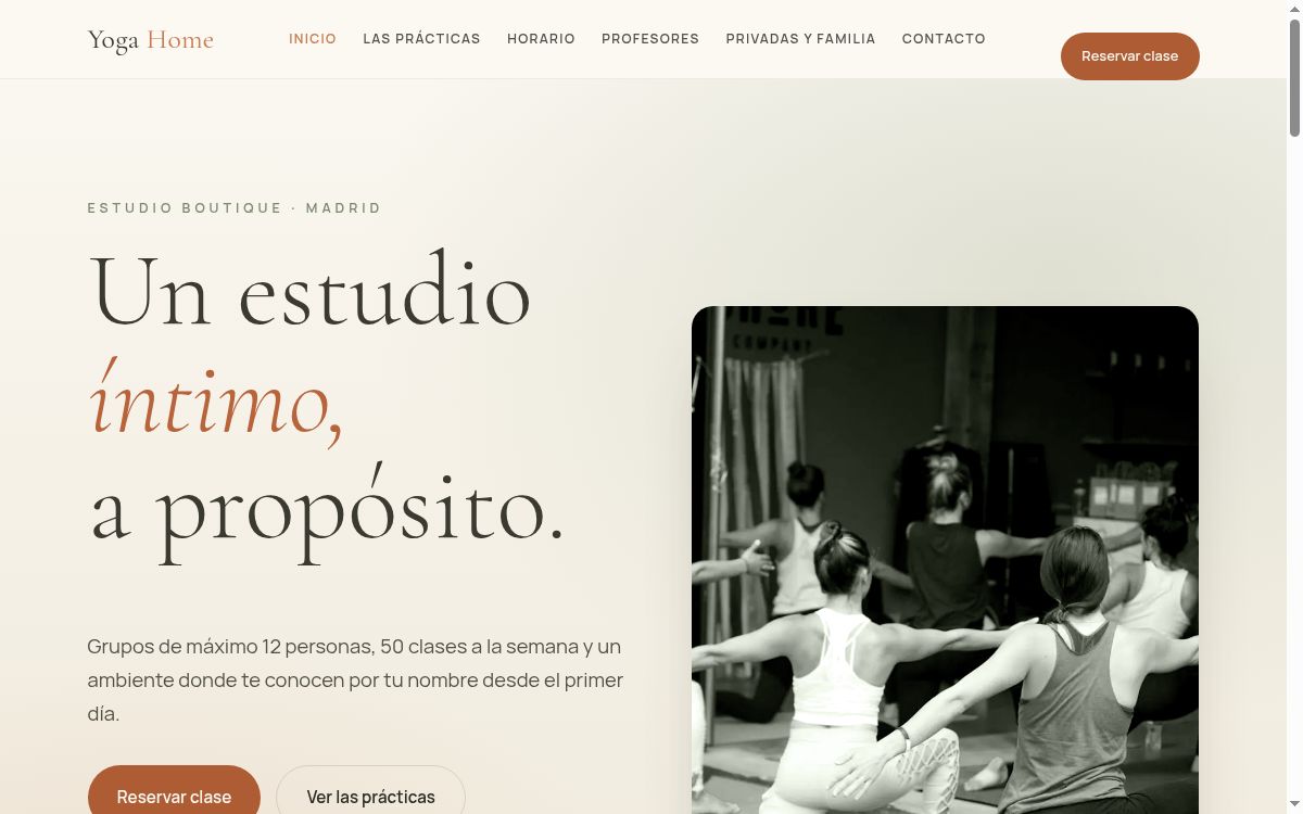 Web de ejemplo: Yoga Bruma
